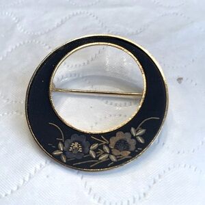 Brand New Damascene Flower Pin